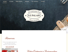 Tablet Screenshot of creperie-le-palais.fr